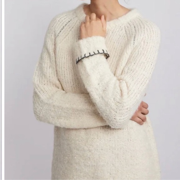 Raquel Allegra Sweater Oat Wool Size Womens XL EUC White - Picture 12 of 14